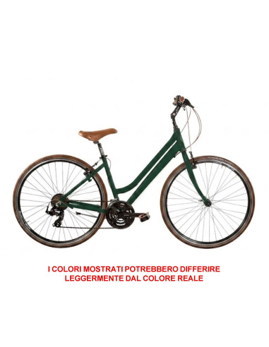 BICI MISURA 28 BICICLETTA DA DONNA I-D21V TELAIO IN ALLUMINIO IBRIDO CON CAMBIO 21V FORCELLA RIGIDA