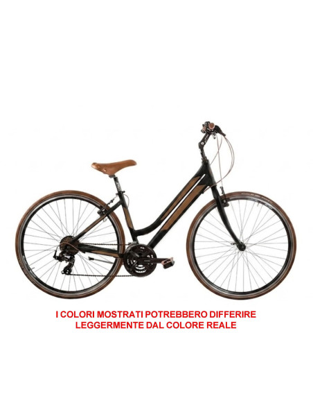 BICI MISURA 28 BICICLETTA DA DONNA I-D21V TELAIO IN ALLUMINIO IBRIDO CON CAMBIO 21V FORCELLA RIGIDA