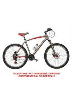 BICI MISURA 26 UOMO MOUNTAIN BIKE LINEA KUSTER CAMBIO 21V MTB KR26-D IN ALLUMINIO FORCELLA AMMORTIZZATA DOPPIO FRENO A DISCO