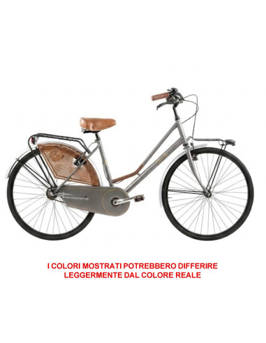 BICI MISURA 26 DONNA LINEA OLANDA RETRO LUSSO BICICLETTA CITY BIKE SENZA CAMBIO MANUBRIO ALLUMINIO COMPLETA DI ACCESSORI LUCI LE