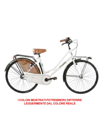 BICI MISURA 26 DONNA LINEA OLANDA RETRO LUSSO BICICLETTA CITY BIKE SENZA CAMBIO MANUBRIO ALLUMINIO COMPLETA DI ACCESSORI LUCI LE