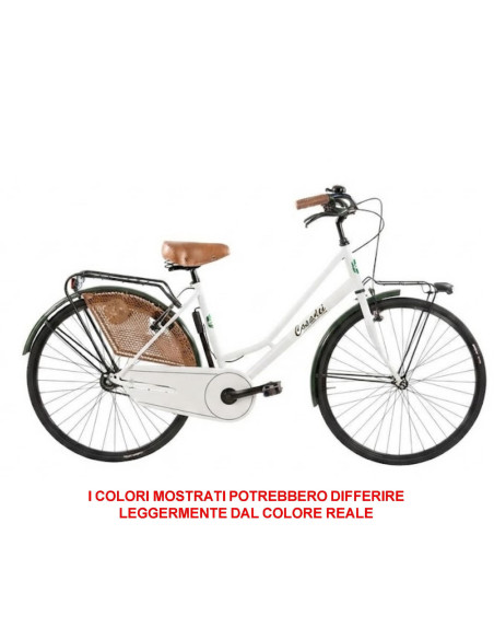 BICI MISURA 26 DONNA LINEA OLANDA RETRO LUSSO BICICLETTA CITY BIKE SENZA CAMBIO MANUBRIO ALLUMINIO COMPLETA DI ACCESSORI LUCI LE