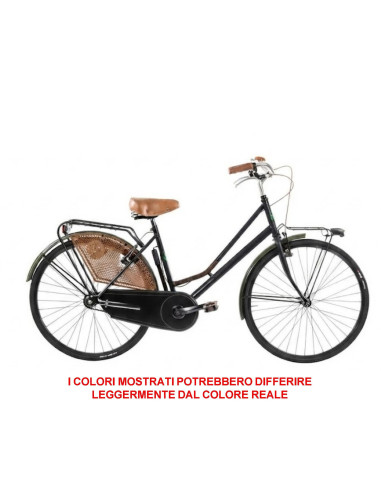 BICI MISURA 26 DONNA LINEA OLANDA RETRO LUSSO BICICLETTA CITY BIKE SENZA CAMBIO MANUBRIO ALLUMINIO COMPLETA DI ACCESSORI LUCI LE