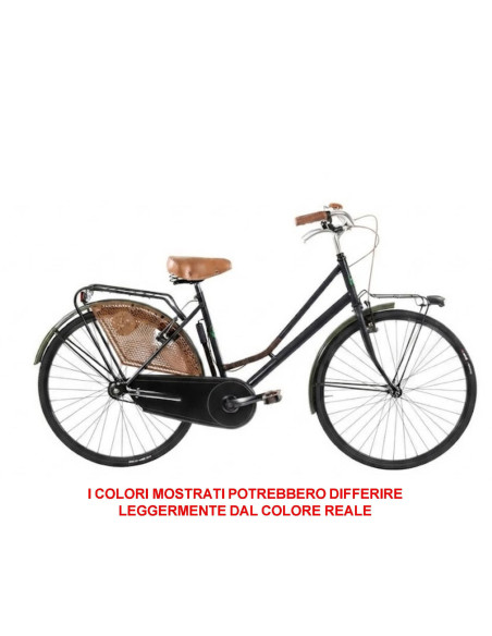 BICI MISURA 26 DONNA LINEA OLANDA RETRO LUSSO BICICLETTA CITY BIKE SENZA CAMBIO MANUBRIO ALLUMINIO COMPLETA DI ACCESSORI LUCI LE