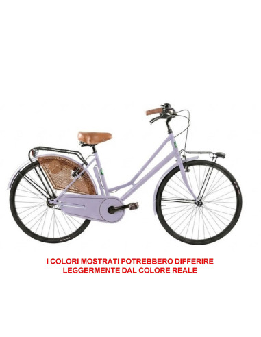 BICI MISURA 26 DONNA LINEA OLANDA RETRO LUSSO BICICLETTA CITY BIKE SENZA CAMBIO MANUBRIO ALLUMINIO COMPLETA DI ACCESSORI LUCI LE