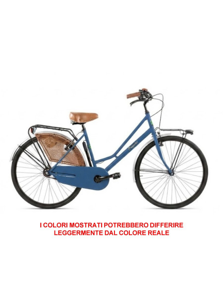 BICI MISURA 26 DONNA LINEA OLANDA RETRO LUSSO BICICLETTA CITY BIKE SENZA CAMBIO MANUBRIO ALLUMINIO COMPLETA DI ACCESSORI LUCI LE
