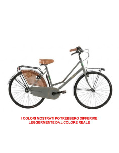 BICI MISURA 26 DONNA LINEA OLANDA RETRO LUSSO BICICLETTA CITY BIKE SENZA CAMBIO MANUBRIO ALLUMINIO COMPLETA DI ACCESSORI LUCI LE