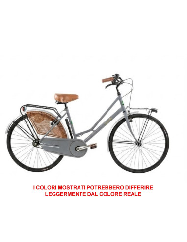 BICI MISURA 26 DONNA LINEA OLANDA RETRO LUSSO BICICLETTA CITY BIKE SENZA CAMBIO MANUBRIO ALLUMINIO COMPLETA DI ACCESSORI LUCI LE