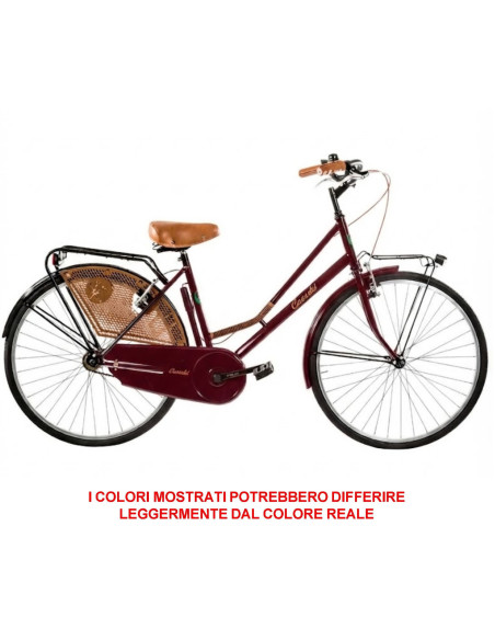 BICI MISURA 26 DA DONNA OLANDA BICICLETTA LINEA RETRO CITY BIKE SENZA CAMBIO MANUBRIO ALLUMINIO COMPLETA DI ACCESSORI CON LUCI L