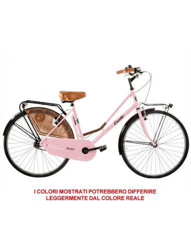 BICI MISURA 26 DA DONNA OLANDA BICICLETTA LINEA RETRO CITY BIKE SENZA CAMBIO MANUBRIO ALLUMINIO COMPLETA DI ACCESSORI CON LUCI L