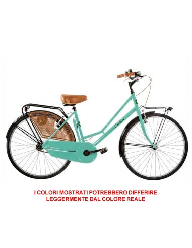 BICI MISURA 26 DA DONNA OLANDA BICICLETTA LINEA RETRO CITY BIKE SENZA CAMBIO MANUBRIO ALLUMINIO COMPLETA DI ACCESSORI CON LUCI L