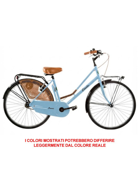 BICI MISURA 26 DA DONNA OLANDA BICICLETTA LINEA RETRO CITY BIKE SENZA CAMBIO MANUBRIO ALLUMINIO COMPLETA DI ACCESSORI CON LUCI L