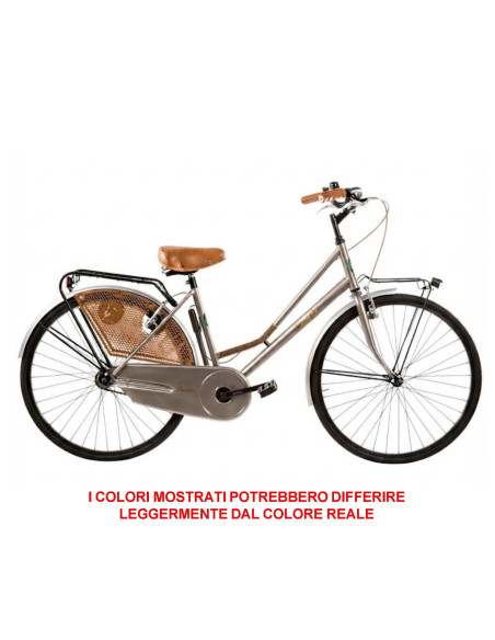 BICI MISURA 26 DA DONNA OLANDA BICICLETTA LINEA RETRO CITY BIKE SENZA CAMBIO MANUBRIO ALLUMINIO COMPLETA DI ACCESSORI CON LUCI L