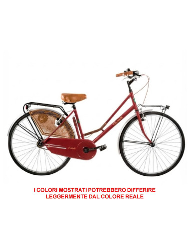 BICI MISURA 26 DA DONNA OLANDA BICICLETTA LINEA RETRO CITY BIKE SENZA CAMBIO MANUBRIO ALLUMINIO COMPLETA DI ACCESSORI CON LUCI L