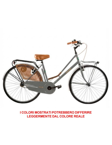 BICI MISURA 26 DA DONNA OLANDA BICICLETTA LINEA RETRO CITY BIKE SENZA CAMBIO MANUBRIO ALLUMINIO COMPLETA DI ACCESSORI CON LUCI L