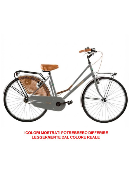 BICI MISURA 26 DA DONNA OLANDA BICICLETTA LINEA RETRO CITY BIKE SENZA CAMBIO MANUBRIO ALLUMINIO COMPLETA DI ACCESSORI CON LUCI L