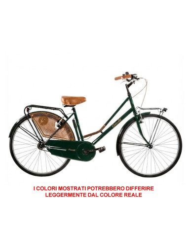 BICI MISURA 26 DA DONNA OLANDA BICICLETTA LINEA RETRO CITY BIKE SENZA CAMBIO MANUBRIO ALLUMINIO COMPLETA DI ACCESSORI CON LUCI L