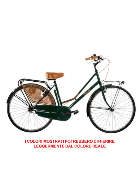 BICI MISURA 26 DA DONNA OLANDA BICICLETTA LINEA RETRO CITY BIKE SENZA CAMBIO MANUBRIO ALLUMINIO COMPLETA DI ACCESSORI CON LUCI L