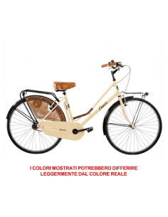 BICI MISURA 26 DA DONNA OLANDA BICICLETTA LINEA RETRO CITY BIKE SENZA CAMBIO MANUBRIO ALLUMINIO COMPLETA DI ACCESSORI CON LUCI L