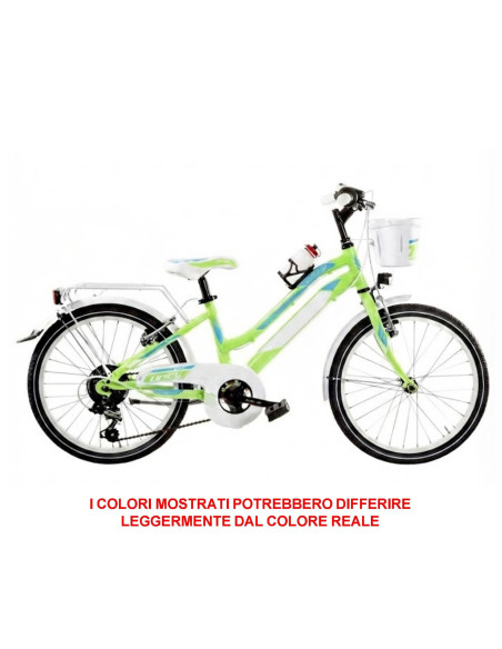 BICI MISURA 20 BAMBINA MOUNTAIN BIKE BIMBA LINCY MTB 6V LY20AC IN ALLUMINIO CON LUCI A LED