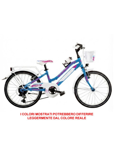 BICI MISURA 20 BAMBINA MOUNTAIN BIKE BIMBA LINCY MTB 6V LY20AC IN ALLUMINIO CON LUCI A LED