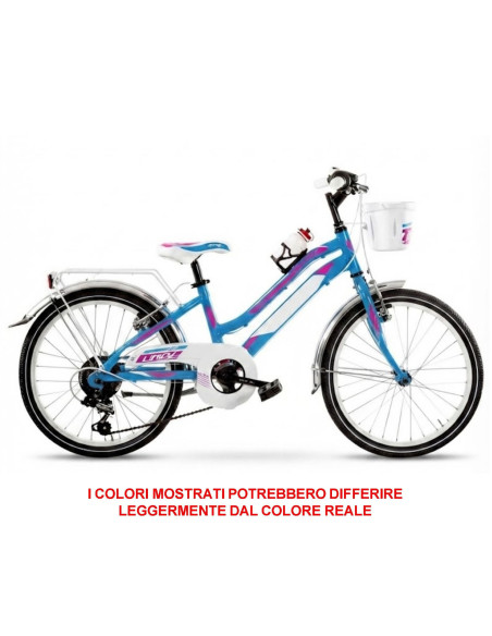 BICI MISURA 20 BIMBA BICICLETTA MOUNTAIN BIKE BAMBINA MODELLO LINCY MTB LY20CC CON CAMBIO 6V
