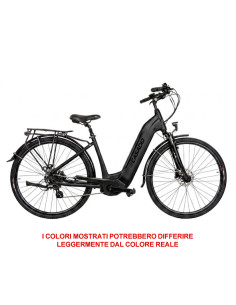 BICI E-BIKE VENERE MISURA 28 DONNA 8V BATTERIA INTEGRATA 36V 14AH MOTORE CENTRALE MOTINOVA VOLANS 65NM BICICLETTA CITY BIKE