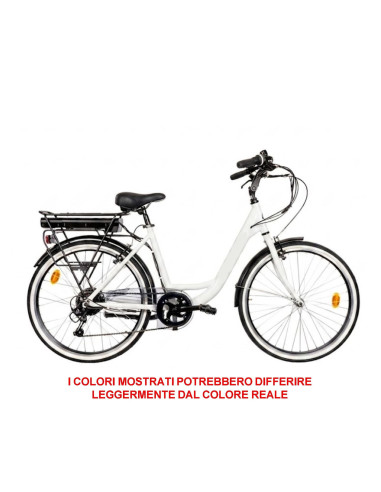 BICI E-BIKE 6V DONNA MISURA 26 MOTORE POSTERIORE MXUS 45NM 250W BATTERIA 36V 7.8AH E-VEN26STEEL BICICLETTA CITY BIKE