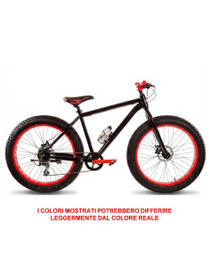 BICI DA UOMO MISURA 26 TELAIO IN ALLUMINIO FAT BIKE LINEA CROW FAT26 8V CAMBIO ACERA DOPPIO FRENIO A DISCO MECCANICO 2