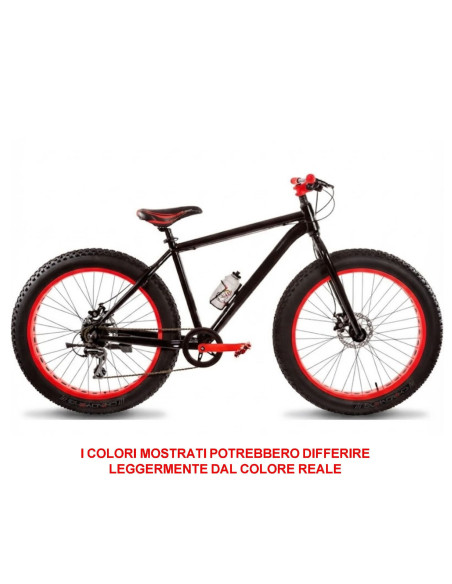 BICI DA UOMO MISURA 26 TELAIO IN ALLUMINIO FAT BIKE LINEA CROW FAT26 8V CAMBIO ACERA DOPPIO FRENIO A DISCO MECCANICO
