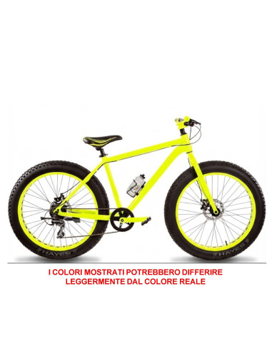 BICI DA UOMO MISURA 26 TELAIO IN ALLUMINIO FAT BIKE LINEA CROW FAT26 8V CAMBIO ACERA DOPPIO FRENIO A DISCO MECCANICO