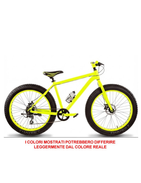 BICI DA UOMO MISURA 26 TELAIO IN ALLUMINIO FAT BIKE LINEA CROW FAT26 8V CAMBIO ACERA DOPPIO FRENIO A DISCO MECCANICO