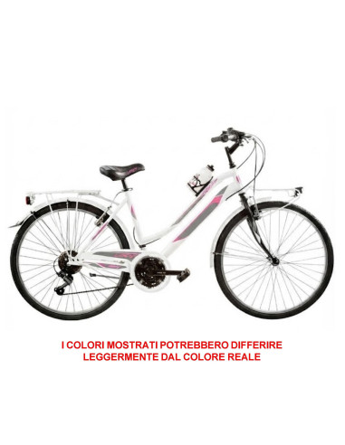 BICI DA DONNA MOUNTAIN BIKE 26 MTB LINCY BICICLETTA LY26C18V CON CAMBIO 18V COMPLETA DI ACCESSORI CON LUCI A LED