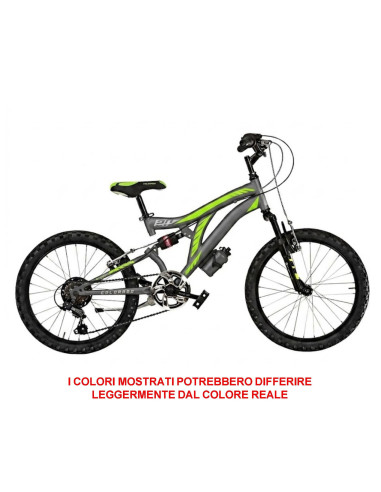 BICI BIMBO MISURA 20 MOUNTAIN BIKE BAMBINO MTB 6V COLORADO FULL SUSPENSION CL20 DOPPIA AMMORTIZZATA