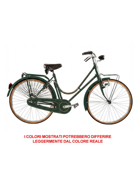 BICI MISURA 26 DA DONNA LINEA R FRENI A BACCHETTA BICICLETTA TRADIZIONALE R26D RETRO 1V LUCI CON DINAMO E FILETTI ORO