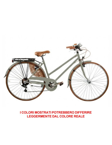 BICI MISURA 28 CITY BIKE VINTAGE LINEA SPORT PEUGEOT BICICLETTA DA DONNA CON CAMBIO 6V COMPLETA DI ACCESSORI LUCI A LED