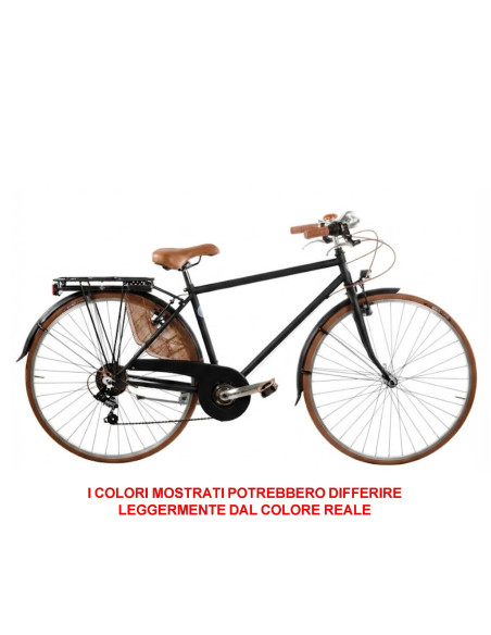 BICI MISURA 28 CITY BIKE VINTAGE LINEA SPORT PEUGEOT BICICLETTA DA UOMO CON CAMBIO 6V COMPLETA DI ACCESSORI LUCI A LED