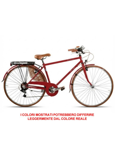 BICI MISURA 28 CITY BIKE VINTAGE LINEA SPORT PEUGEOT BICICLETTA DA UOMO CON CAMBIO 6V COMPLETA DI ACCESSORI LUCI A LED