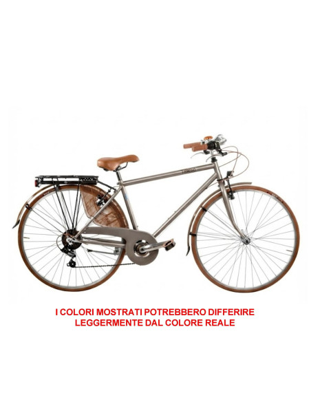 BICI MISURA 28 CITY BIKE VINTAGE LINEA SPORT PEUGEOT BICICLETTA DA UOMO CON CAMBIO 6V COMPLETA DI ACCESSORI LUCI A LED