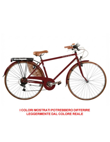 BICI MISURA 28 CITY BIKE VINTAGE LINEA SPORT PEUGEOT BICICLETTA DA UOMO CON CAMBIO 6V COMPLETA DI ACCESSORI LUCI A LED