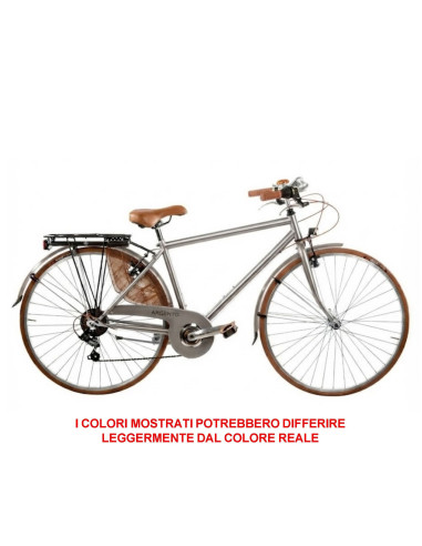 BICI MISURA 28 CITY BIKE VINTAGE LINEA SPORT PEUGEOT BICICLETTA DA UOMO CON CAMBIO 6V COMPLETA DI ACCESSORI LUCI A LED