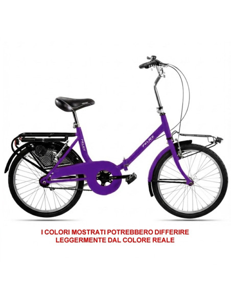 BICI RICHIUDIBILE MISURA 20 BICICLETTA PIEGHEVOLE STILE GRAZIELLA UNISEX PER ADULTI GRZ20 COMPLETA DI ACCESSORI CON LUCI A LED