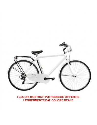 BICI MISURA 28 DA UOMO LINEA OLANDA BICICLETTA CITY BIKE SENZA CAMBIO 1V COMPLETA DI ACCESSORI CON LUCI A LED