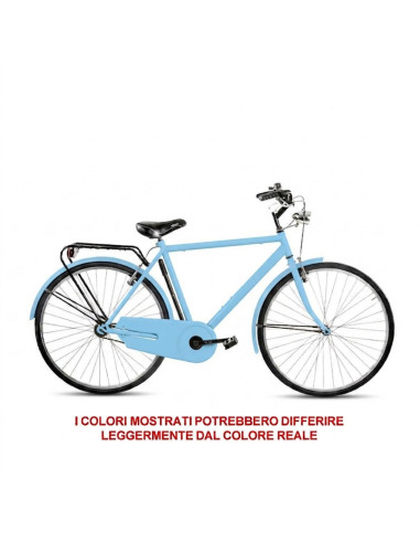 BICI MISURA 28 DA UOMO LINEA OLANDA BICICLETTA CITY BIKE SENZA CAMBIO 1V COMPLETA DI ACCESSORI CON LUCI A LED