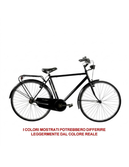 BICI MISURA 28 DA UOMO LINEA OLANDA BICICLETTA CITY BIKE SENZA CAMBIO 1V COMPLETA DI ACCESSORI CON LUCI A LED
