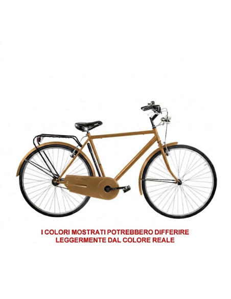 BICI MISURA 28 DA UOMO LINEA OLANDA BICICLETTA CITY BIKE SENZA CAMBIO 1V COMPLETA DI ACCESSORI CON LUCI A LED
