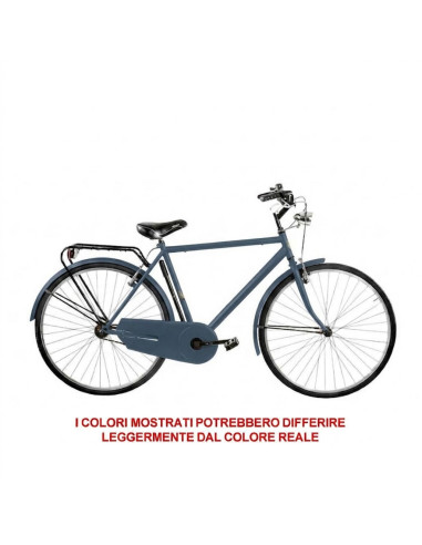 BICI MISURA 28 DA UOMO LINEA OLANDA BICICLETTA CITY BIKE SENZA CAMBIO 1V COMPLETA DI ACCESSORI CON LUCI A LED
