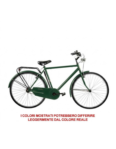 BICI MISURA 28 DA UOMO LINEA OLANDA BICICLETTA CITY BIKE SENZA CAMBIO 1V COMPLETA DI ACCESSORI CON LUCI A LED