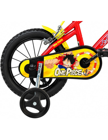 BICI DA BAMBINO MISURA 16" ART. 616-ONE BICICLETTA DINO BIKES DA BIMBO LINEA ONE PIECE Monkey Luffy NUOVO MODELLO