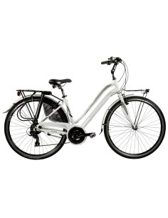 BICI DONNA MISURA 28 CITY BIKE BICICLETTA AURA21VA LINEA AURA TELAIO ALLUMINIO CAMBIO ALTUS 21V COMPLETA DI ACCESSORI LUCI LED